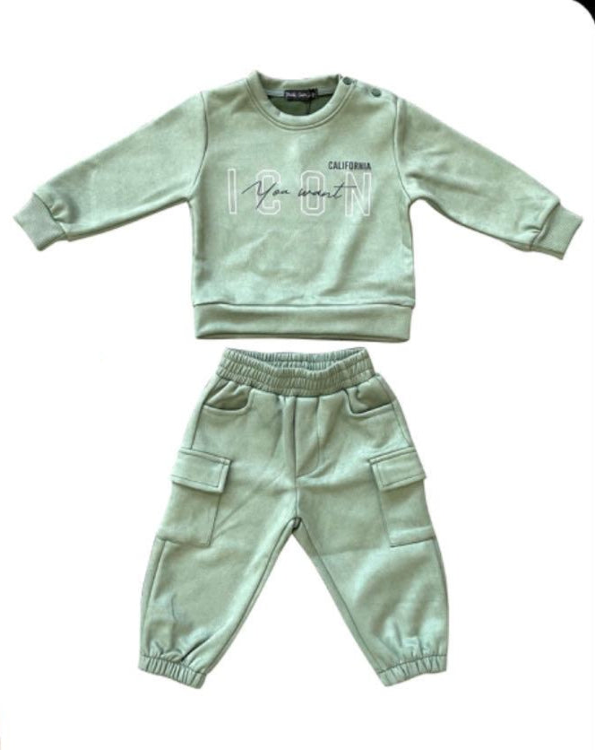 JOGGING ET/OU SWEAT bébé F9312 vert