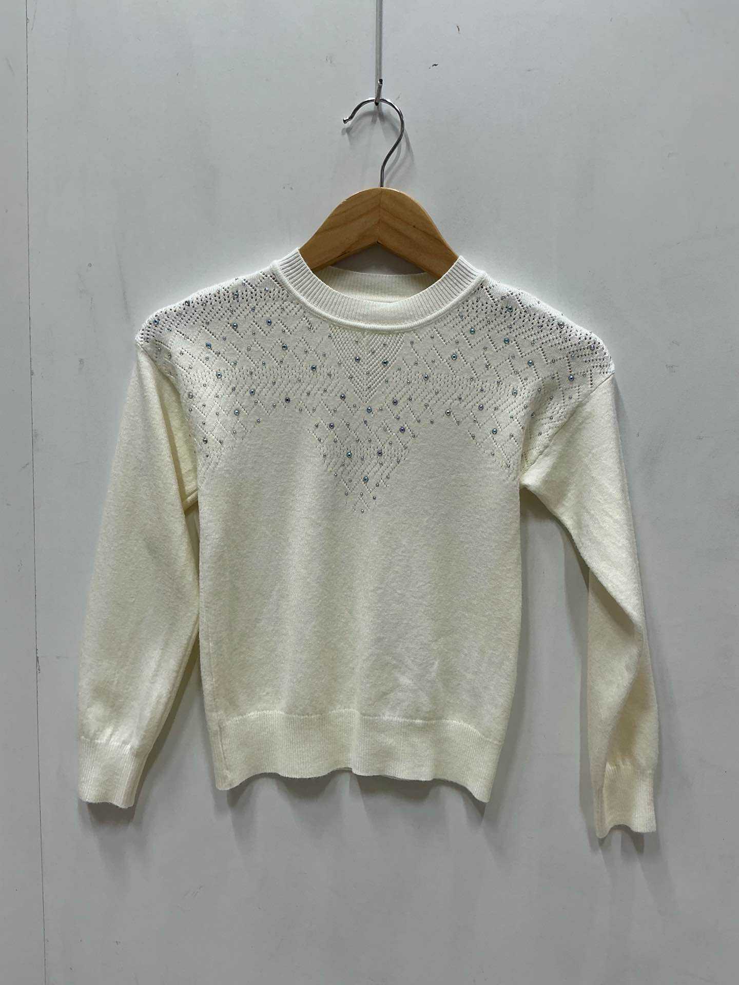 PULL STRASS écru ou noir