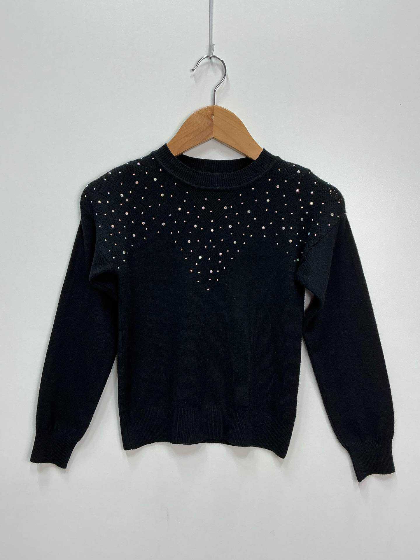 PULL STRASS écru ou noir