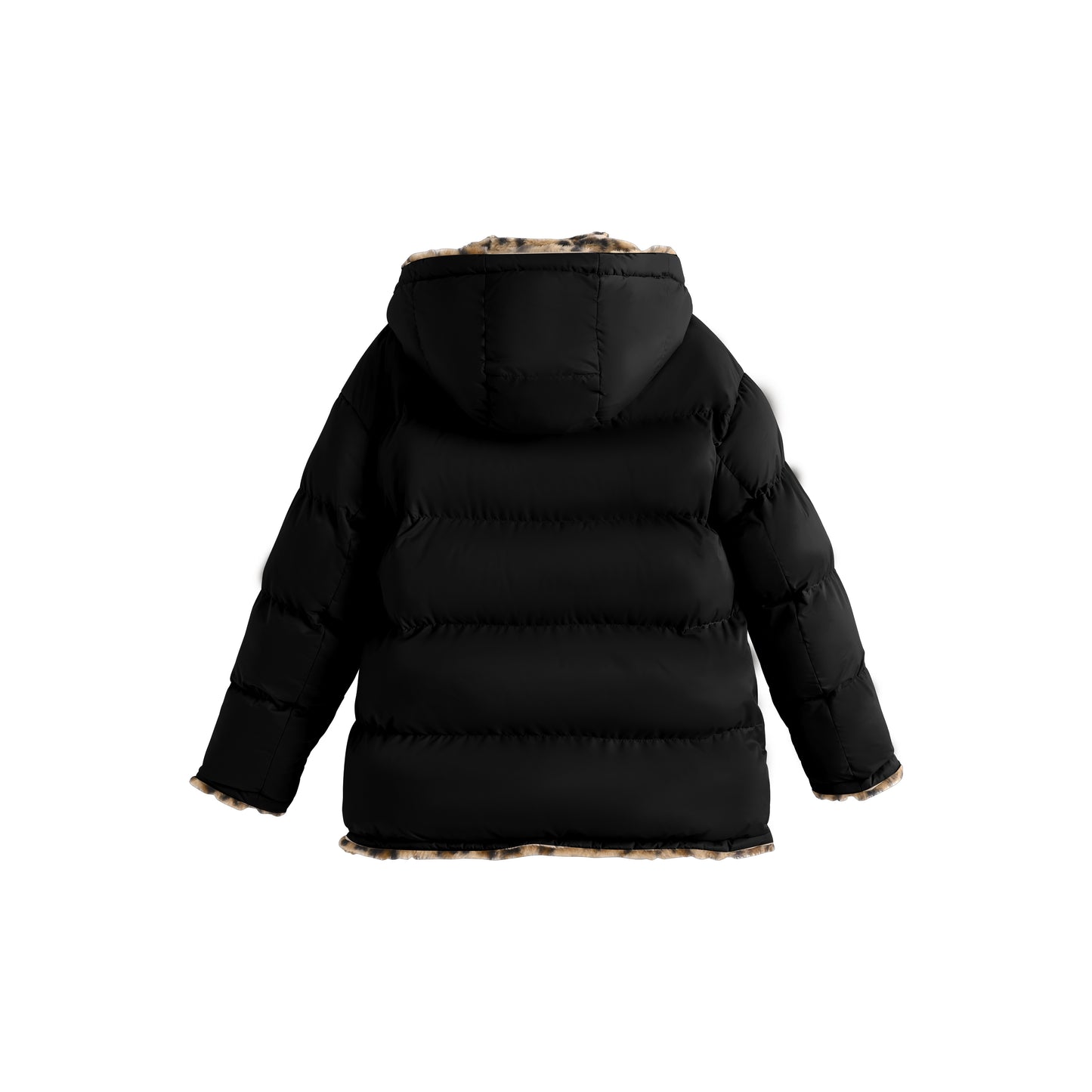 DOUDOUNE REVERSIBLE 308 noir/léopard