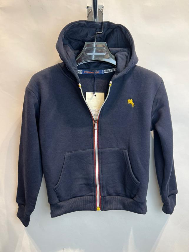 GILET ZIP 55629 bleu