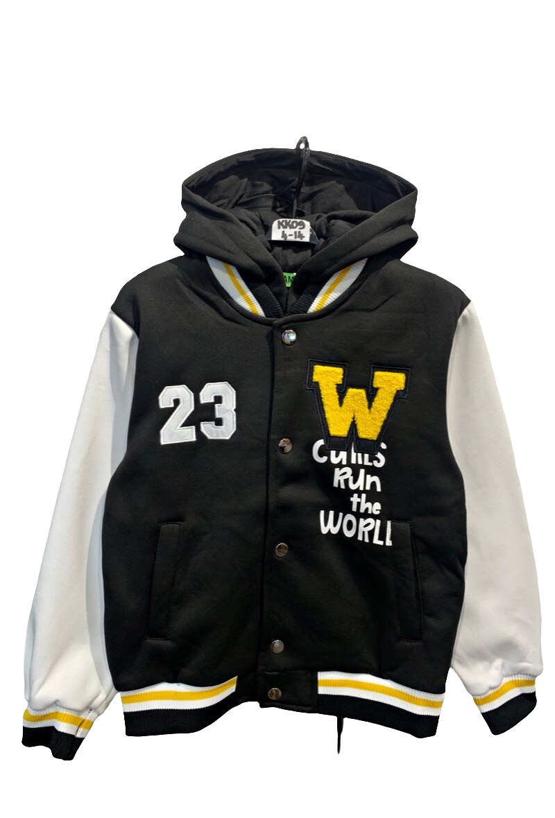 Veste sweat Amérique garçon jaune