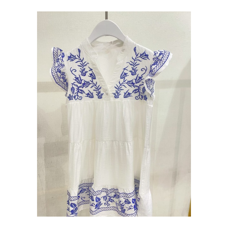 ROBE BRODERIE 1517 bleu