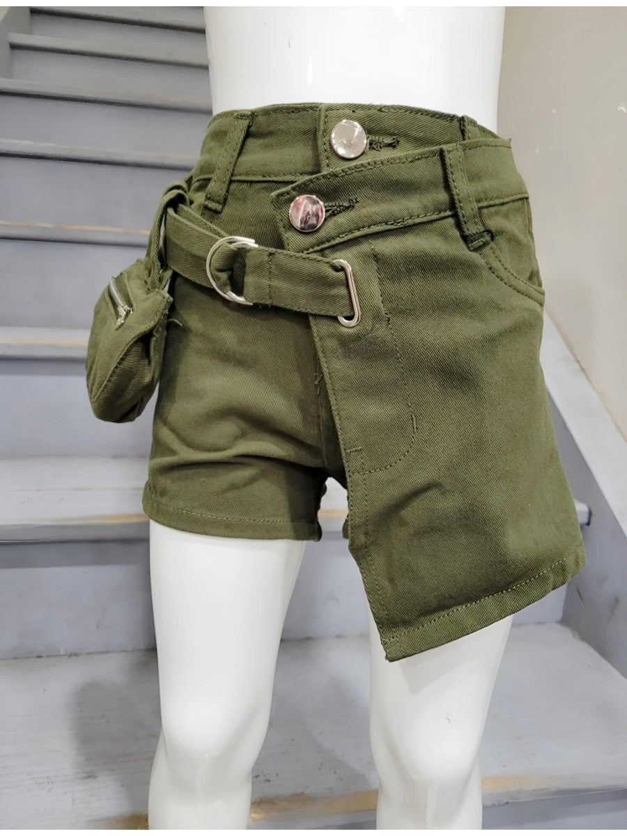 SHORT + POCHETTE FG22008 kaki enfant