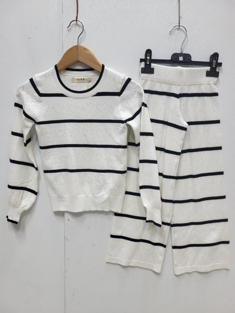 PULL RAYE 2308 blanc et noir