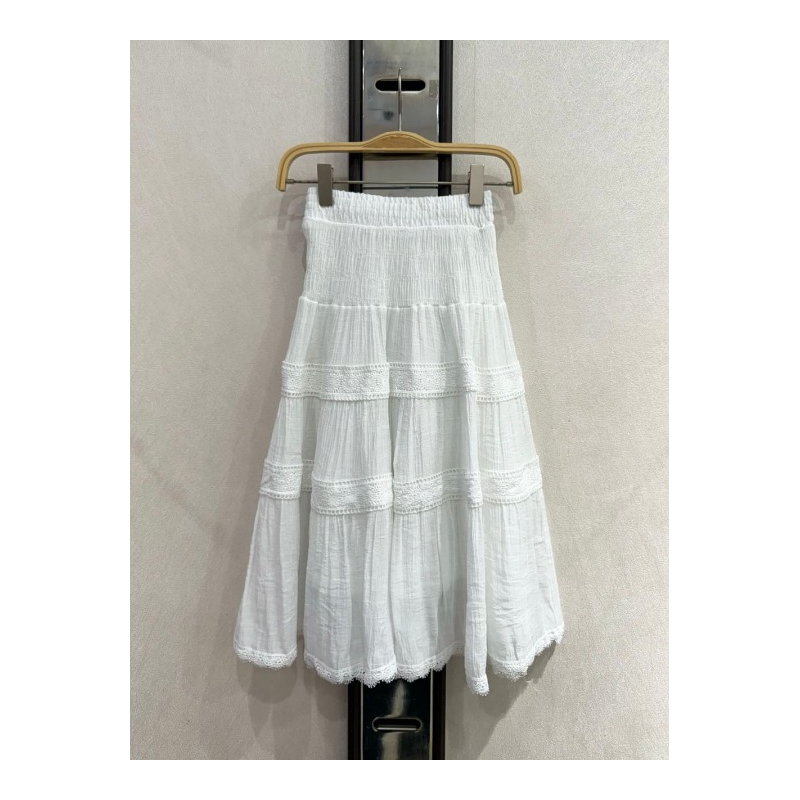 JUPE LONGUE BOHEME blanc