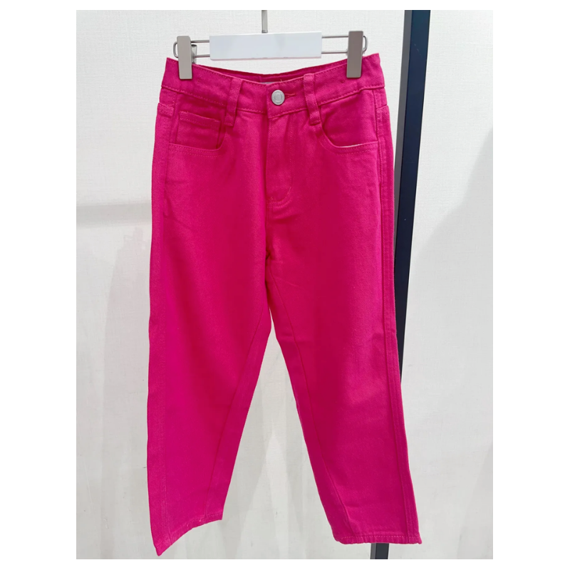 JEANS UNI COULEURS rose