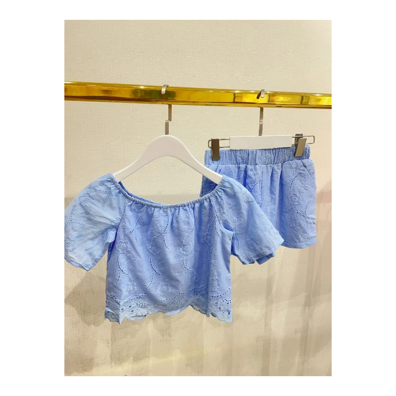 ENSEMBLE BRODERIE bleu
