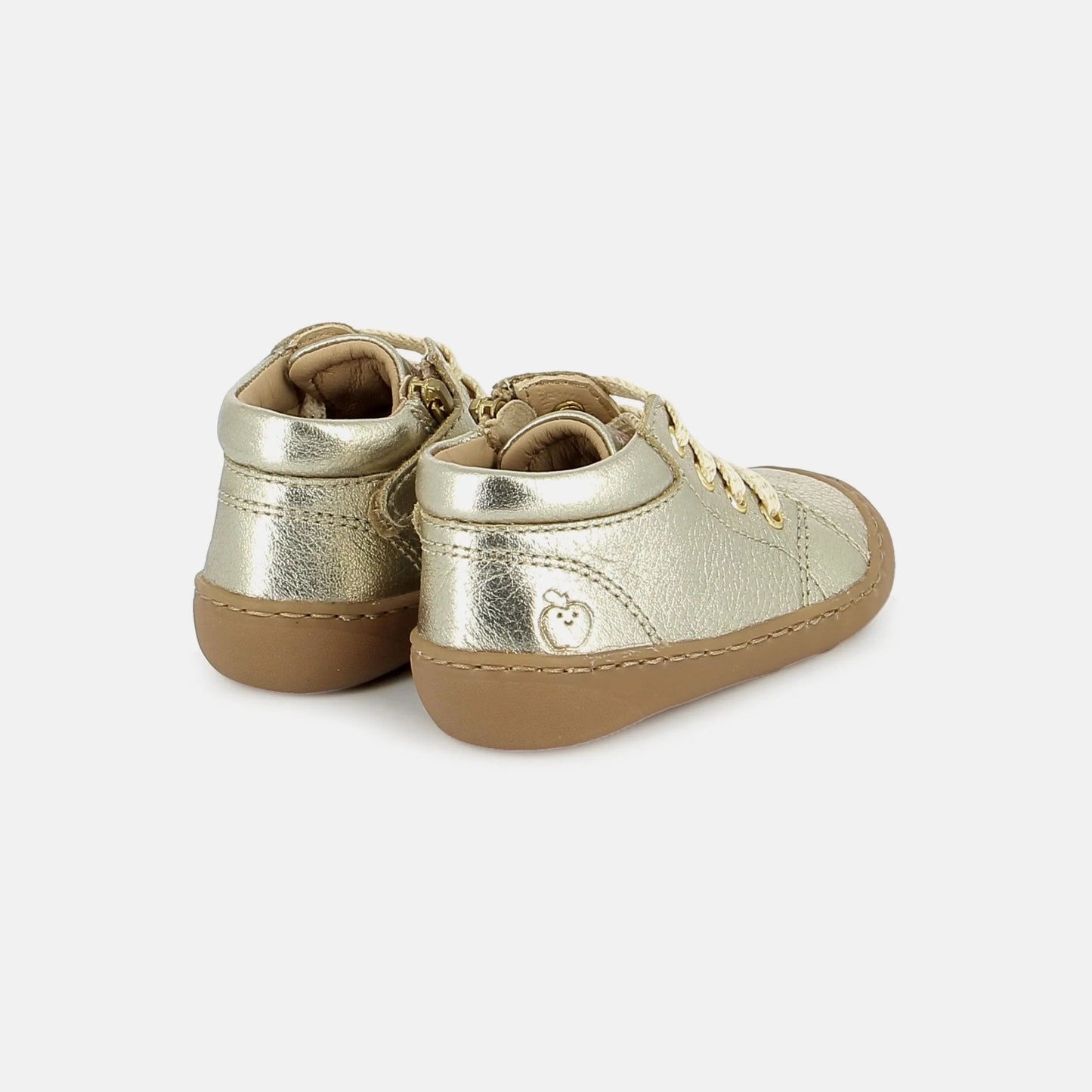 PLUM LACE BAREFOOT SHOOPOM cuir métalisé