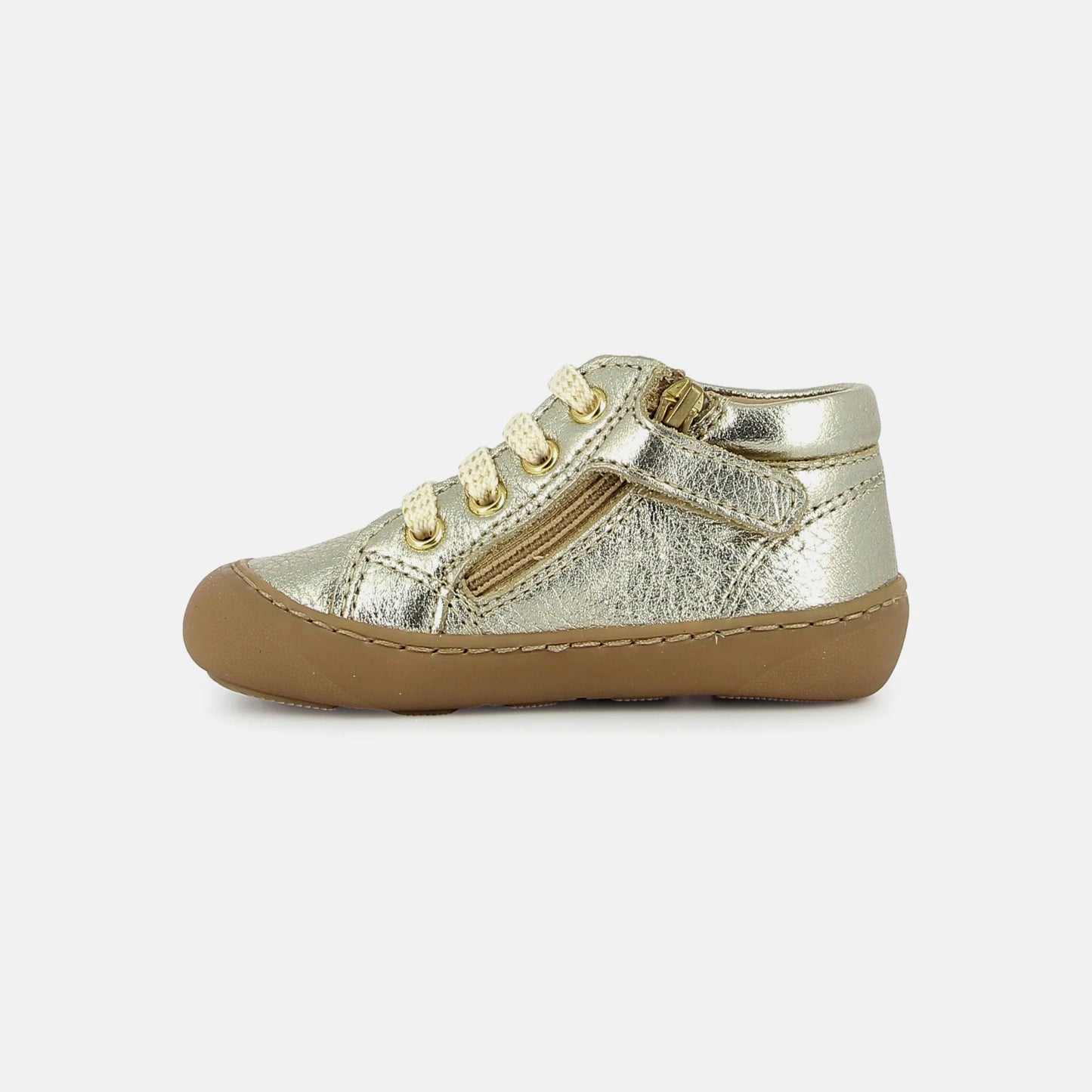 PLUM LACE BAREFOOT SHOOPOM cuir métalisé
