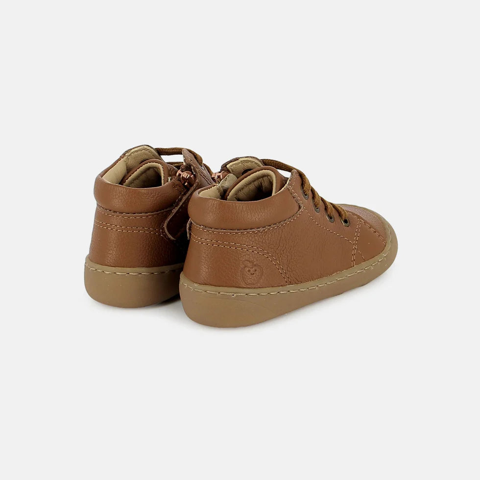 PLUM LACE BAREFOOT SHOOPOM cognac