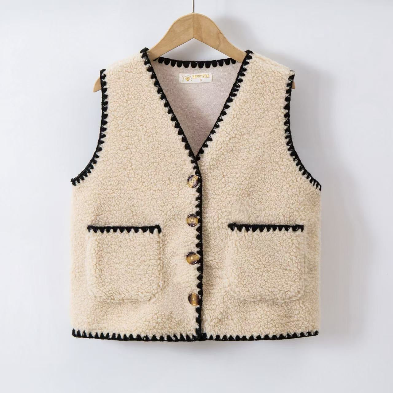 Gilet sans manche beige 8362