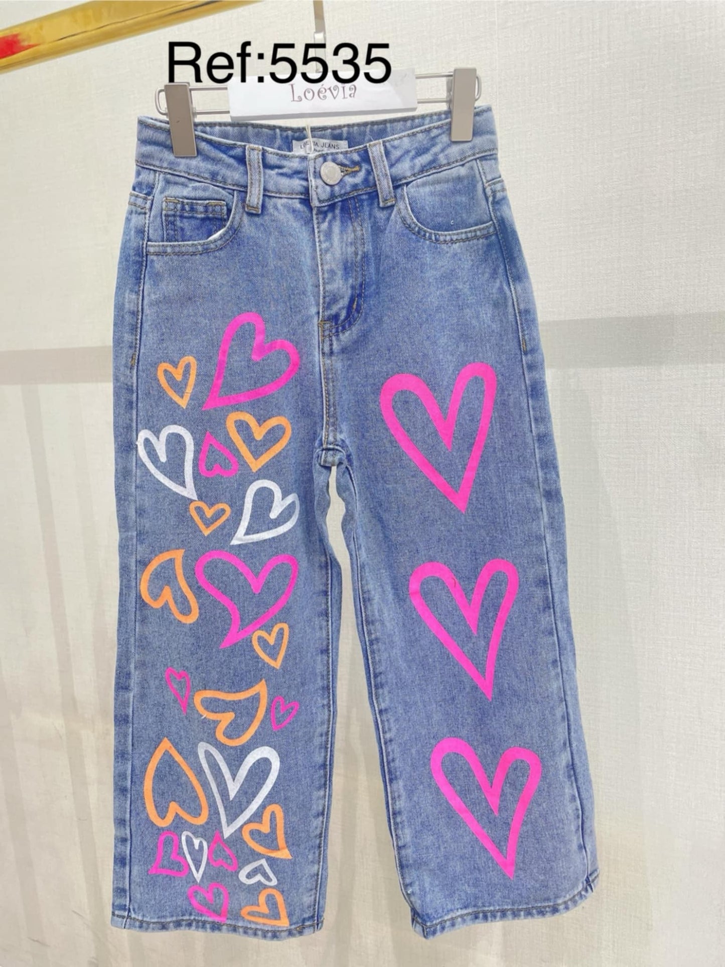 JEANS GRAFFITI coeurs