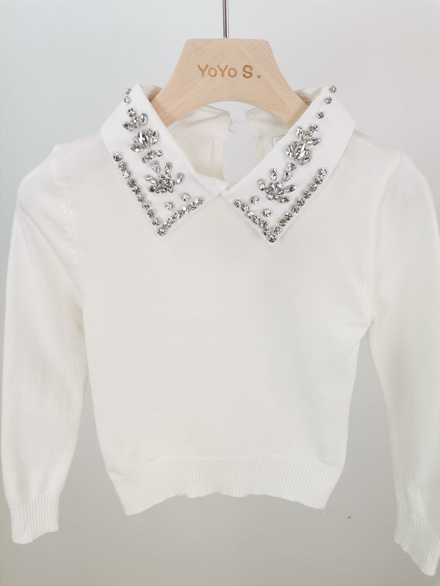 PULL COL XH09010 blanc