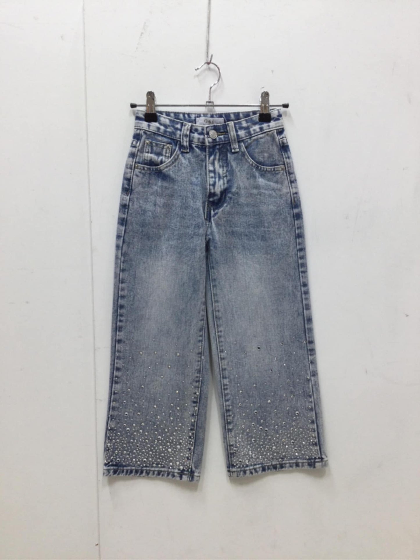 JEANS STRASS enfant bleu