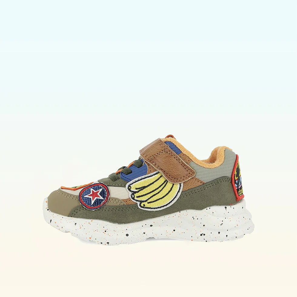 SNEAK PATCH SHOOPOM camel kaki beige