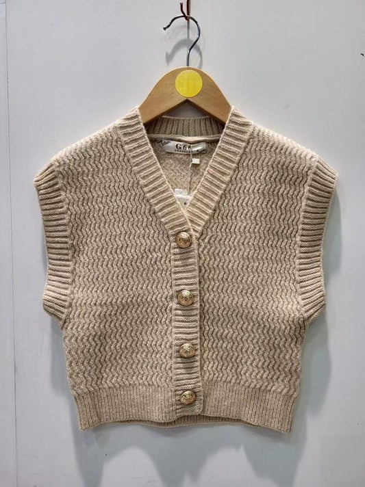 GILET SANS MANCHE beige