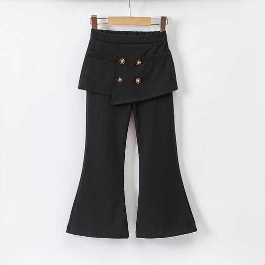 PANTALON JUPE 0713 FILLE noir