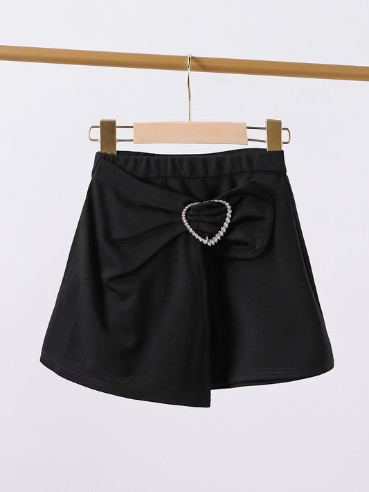 JUPE SHORT COEUR noir