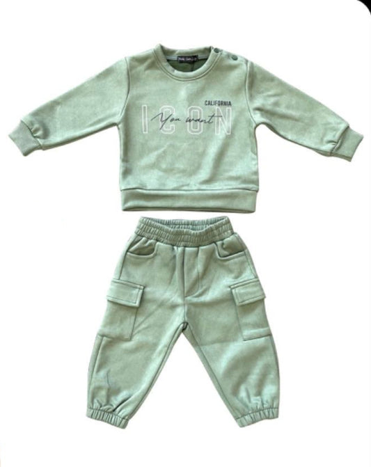 JOGGING ET/OU SWEAT bébé  F9312 vert