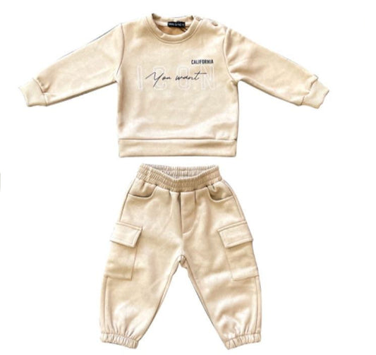 JOGGING ET/OU SWEAT bébé  F9312 beige