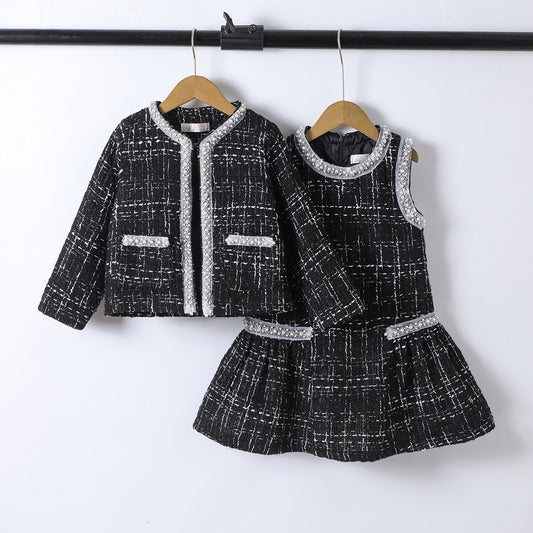 ENSEMBLE 015 ROBE ET/OU VESTE noir