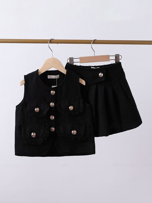 ENSEMBLE JUPE ET/OU VESTE SANS MANCHE 013 noir