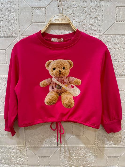 TOP OURS fuchsia ou noir
