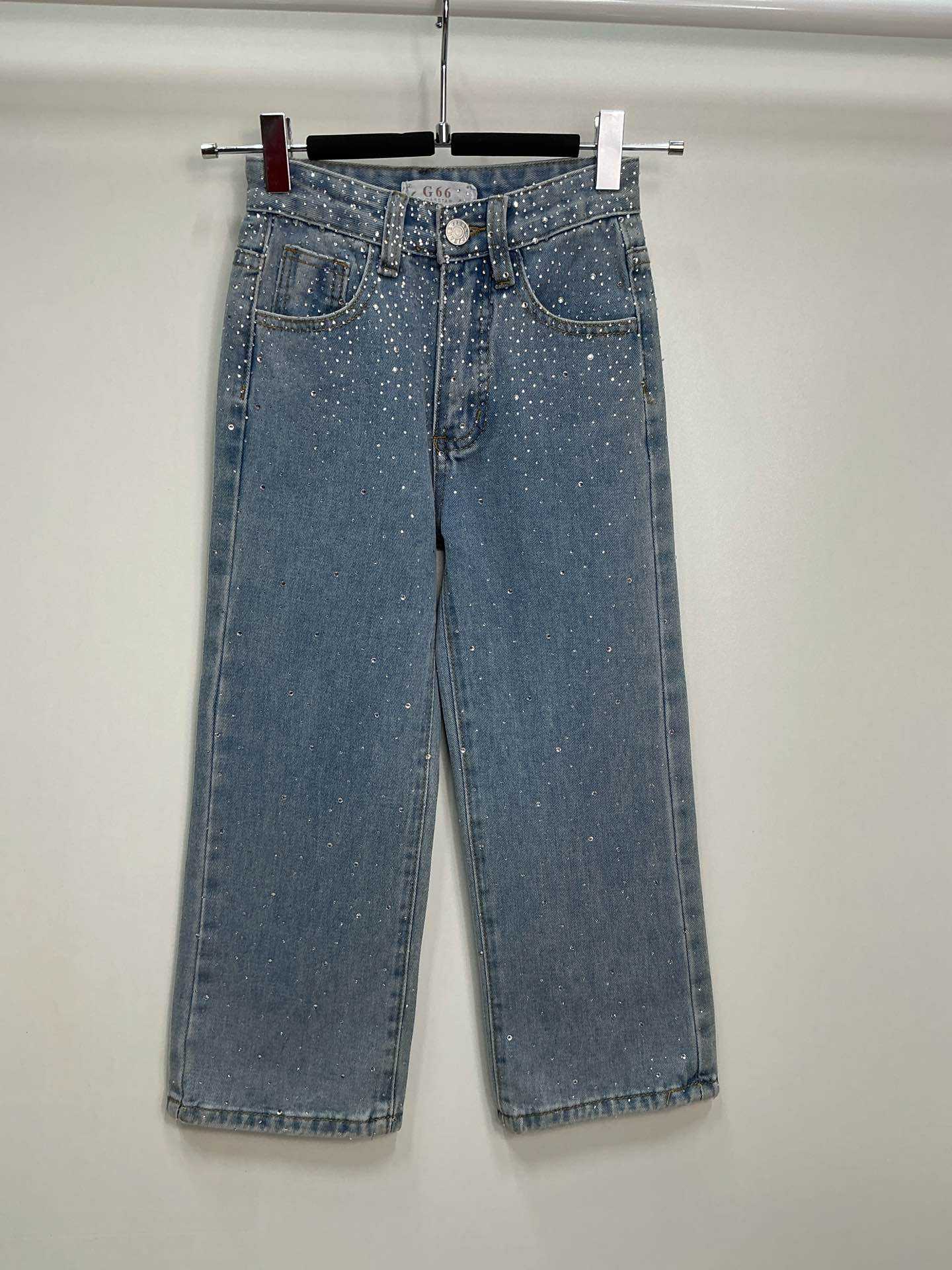 JEANS STRASS C359 bleu