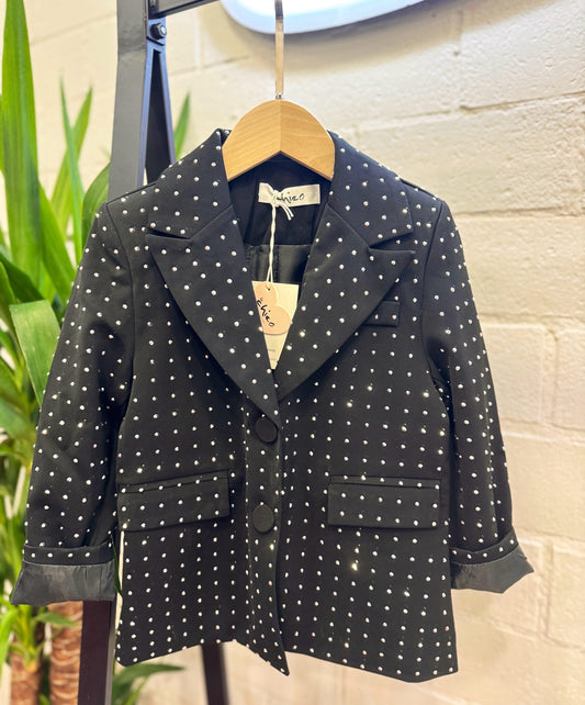 VESTE BLAZER M2003 noir paillettes
