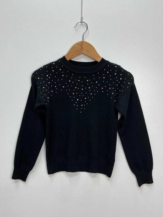 PULL STRASS écru ou noir