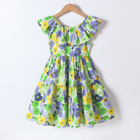 ROBE FLEURI 8311 vert