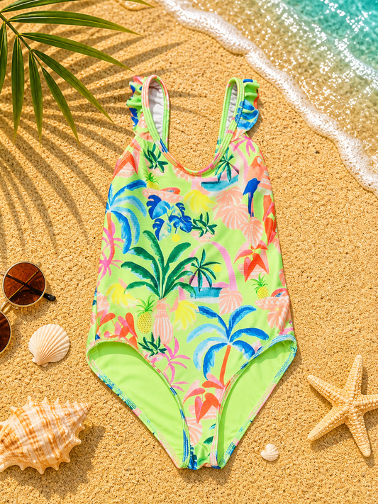MAILLOT 1 PIECE vert