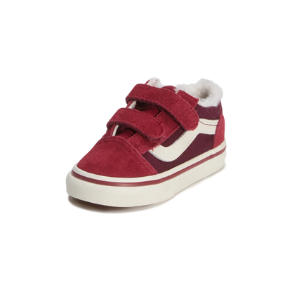 OLD SKOOL SHERPA VANS KIDS rouge