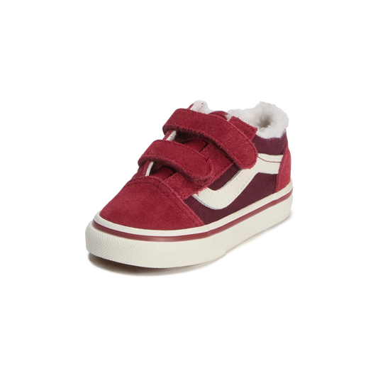 OLD SKOOL SHERPA VANS KIDS rouge