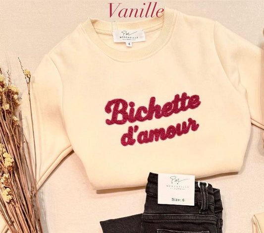 SWEAT BICHETTE D'AMOUR beige