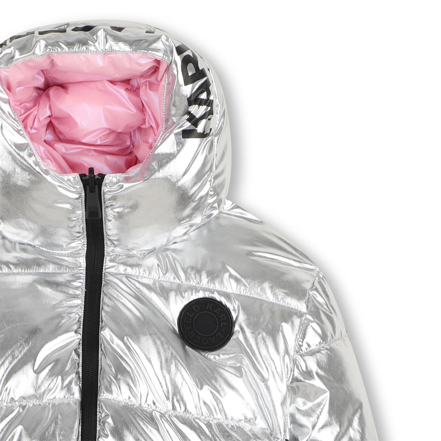 DOUDOUNE KARL LAGERFELD RÉVERSIBLE gris et rose