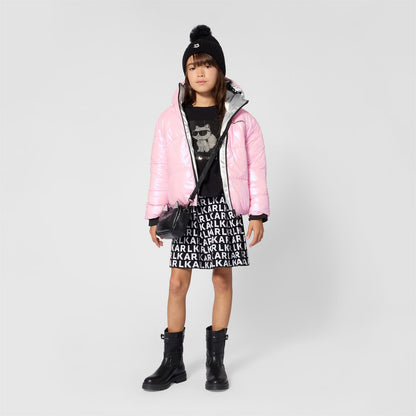 DOUDOUNE KARL LAGERFELD RÉVERSIBLE gris et rose