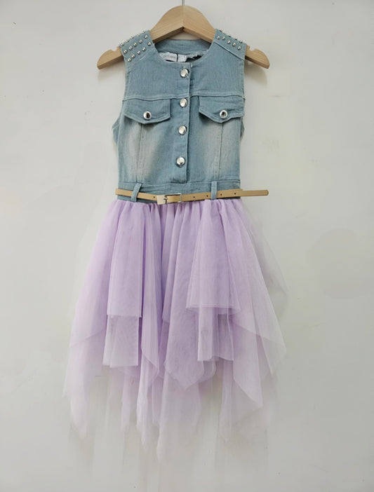 CHICAPRIE ROBE MC FROUFROU VIOLET