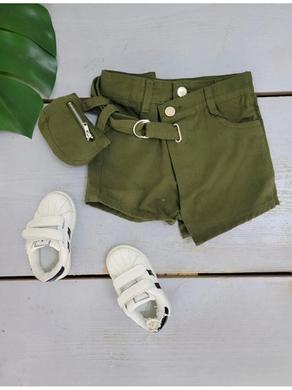 SHORT + POCHETTE FG22008 kaki enfant