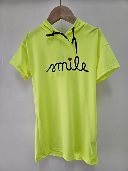 ROBE SMILE jaune fluo