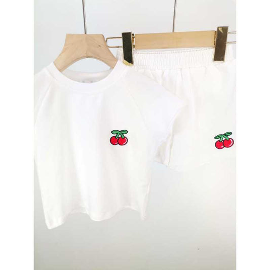 TEE-SHIRT CERISE blanc