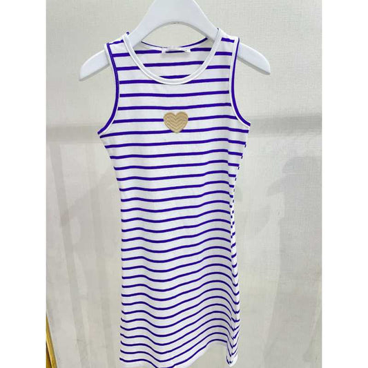 ROBE RAYEE COEUR bleu