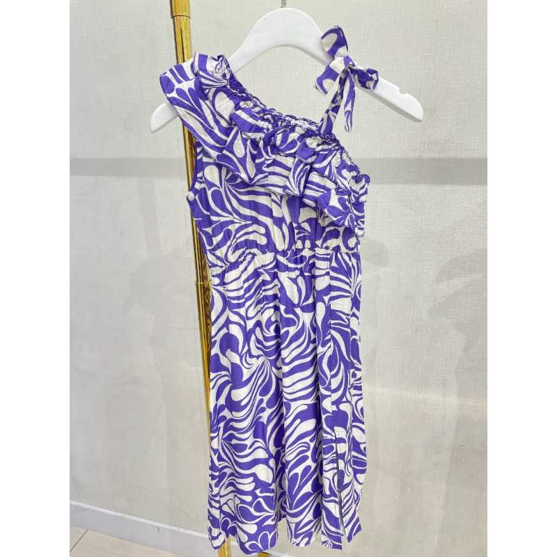 ROBE ASSYMETRIQUE 2921 bleu