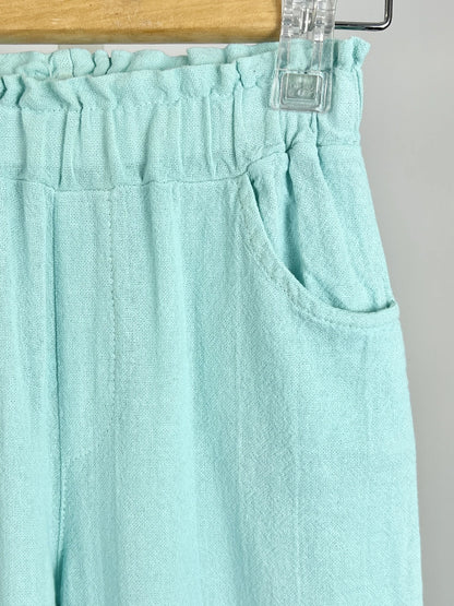 PANTALON LIN enfant cyan