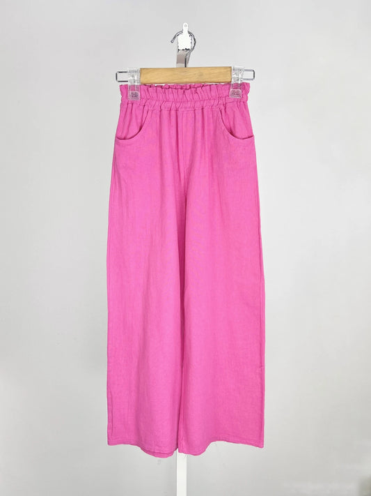 PANTALON LIN rose