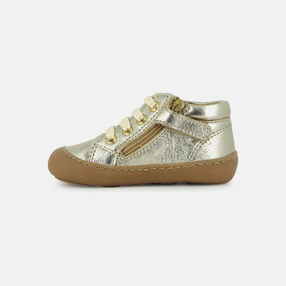 PLUM LACE BAREFOOT SHOOPOM cuir métalisé