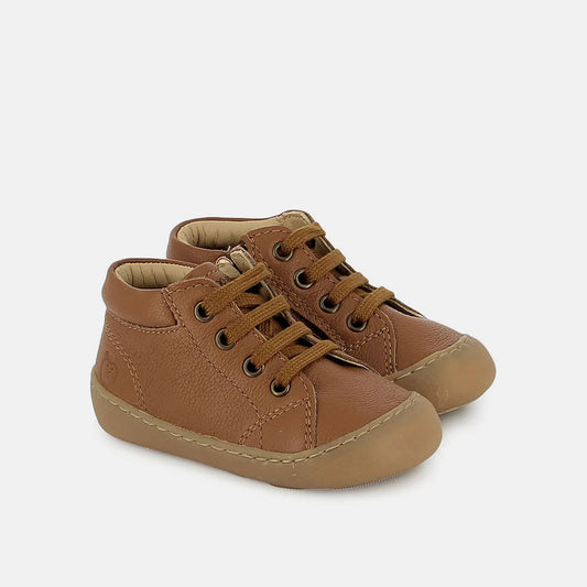 PLUM LACE BAREFOOT SHOOPOM cognac
