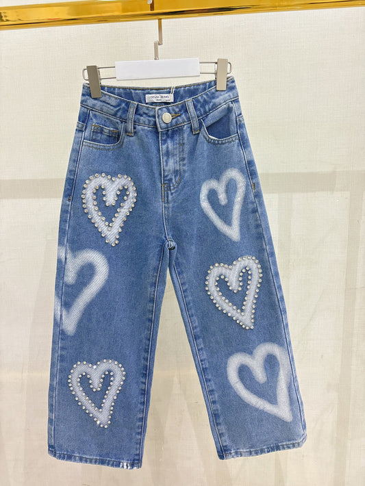 JEANS 5391 coeur blanc