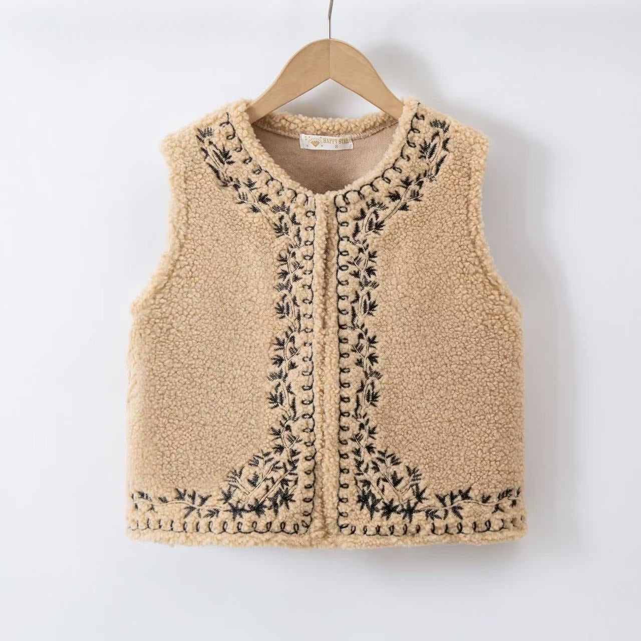 Gilet sans manche beige